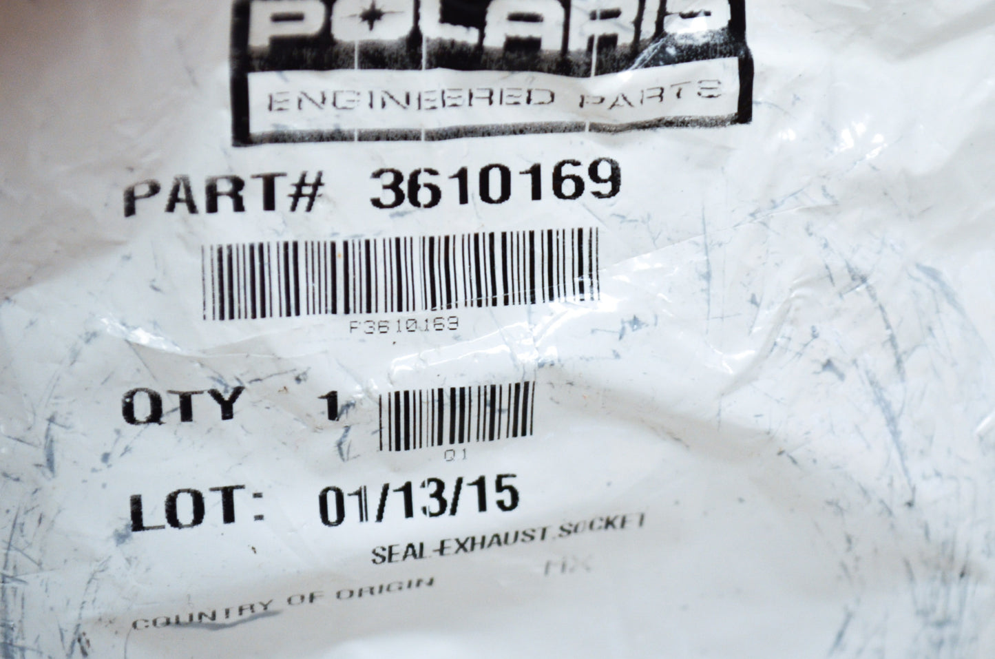 OEM Polaris 3610169 Exhaust Socket Seal NOS