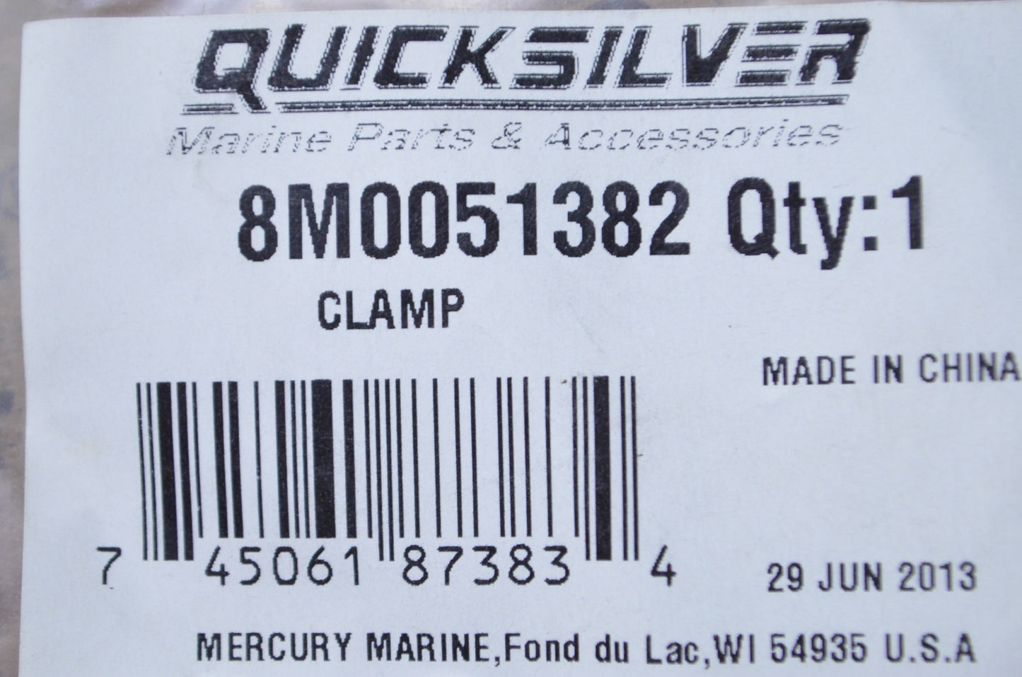 New OEM Mercury Clamp NOS