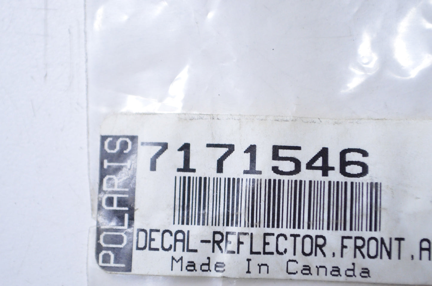 OEM Polaris 7171546 Left Yellow Reflector Decal NOS