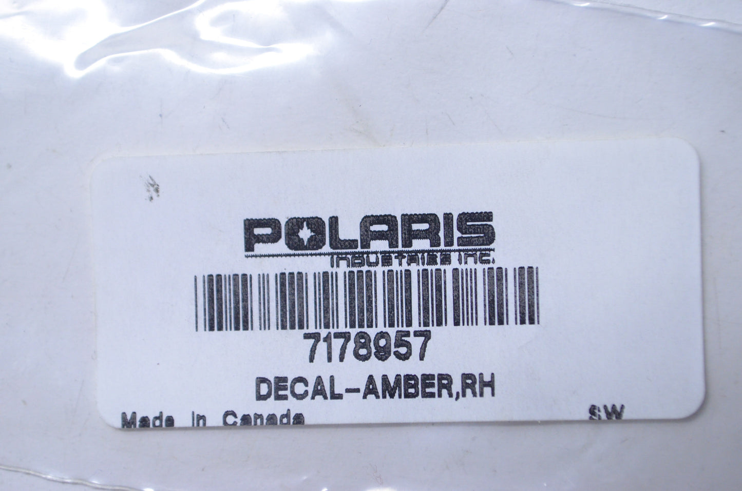 New OEM Polaris Right Amber Decal NOS