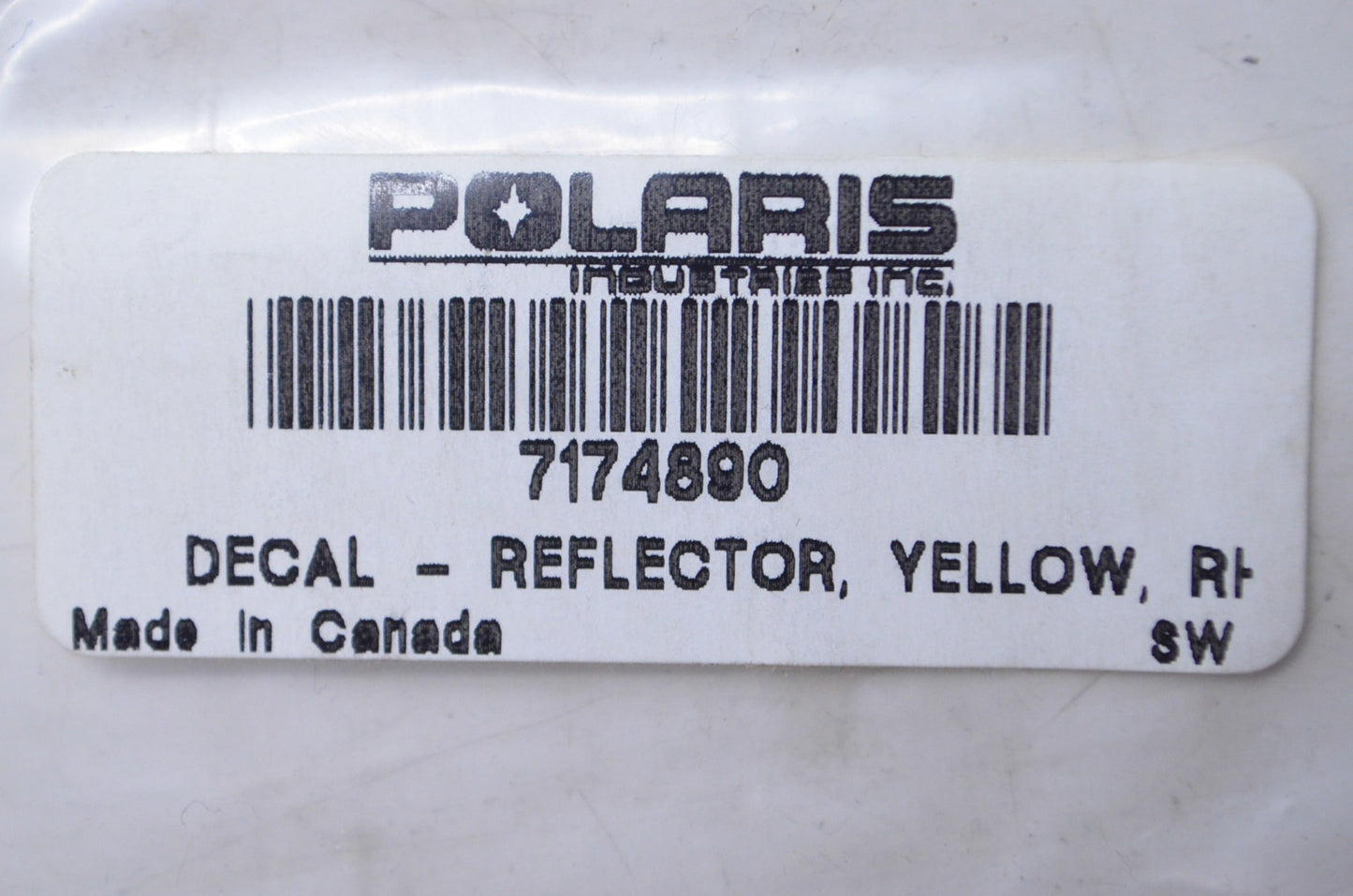 New OEM Polaris Right Yellow Reflector Decal NOS