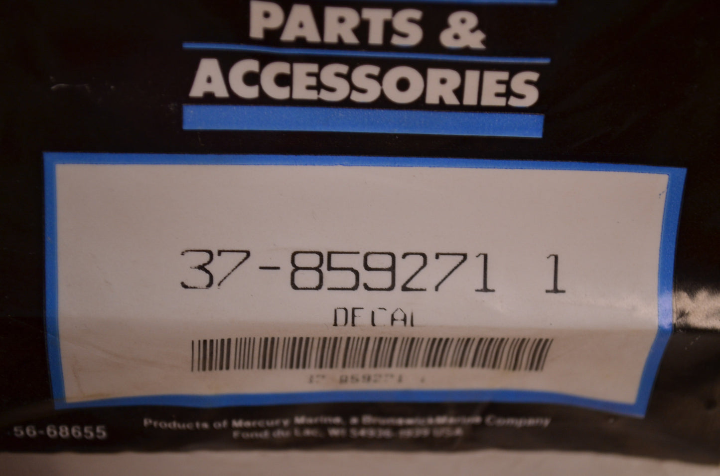 New OEM Mercury Decal NOS