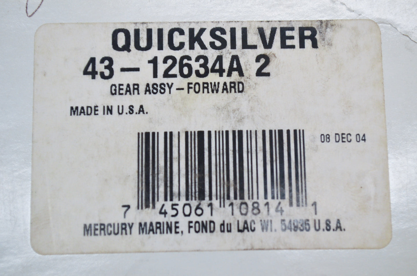 OEM Mercury 43-12634A 2 Forward Gear NOS