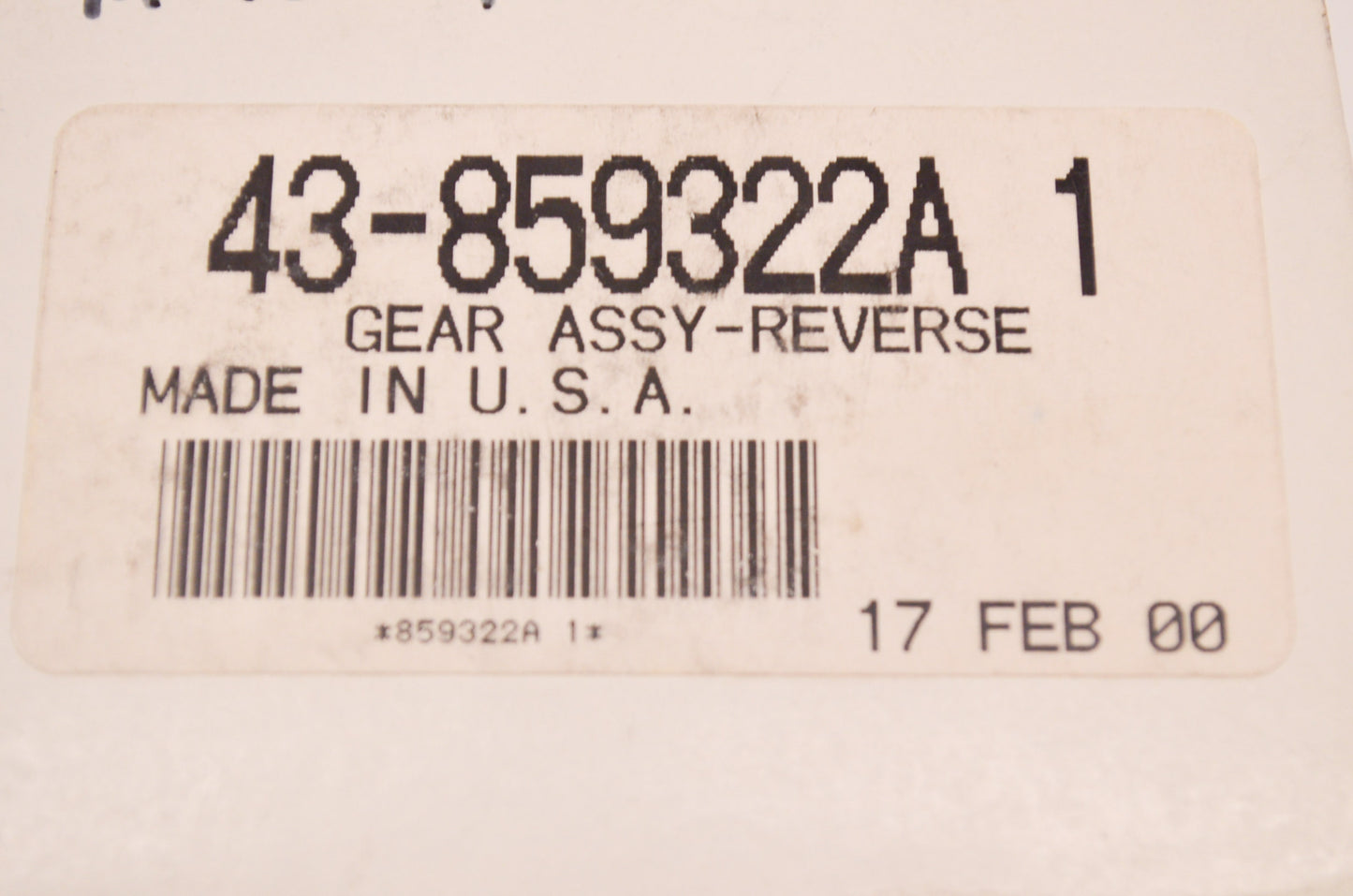 OEM Mercury 43-859322A 1 Reverse Gear Assembly NOS