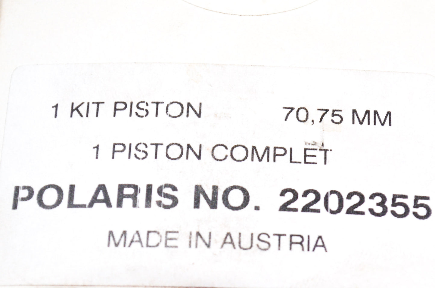OEM Polaris 2202355 70.75 mm Piston Kit .010" OS NOS