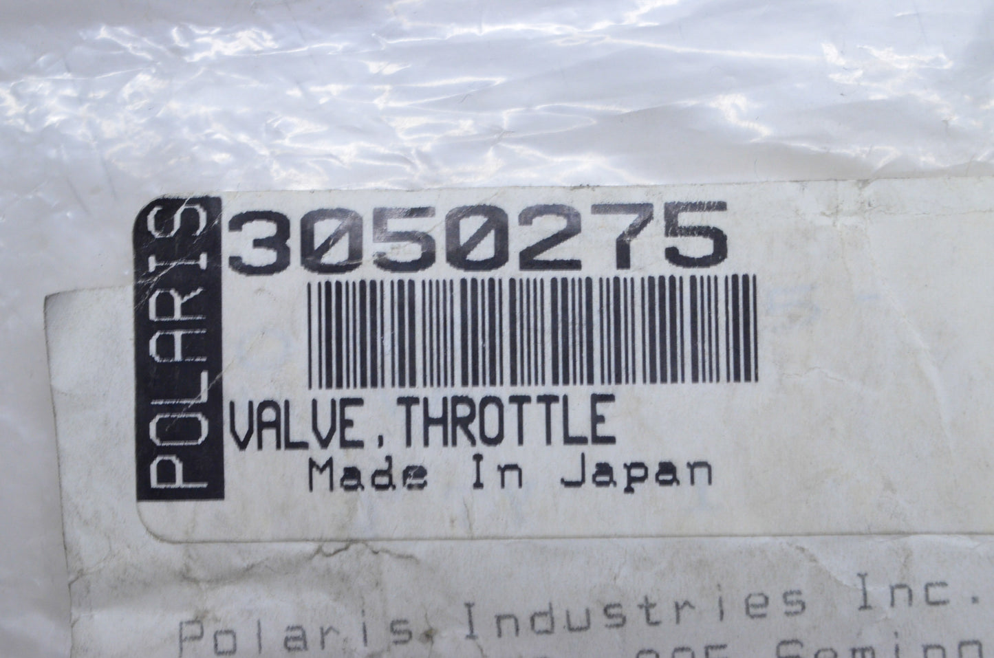 New OEM Polaris Throttle Valve NOS