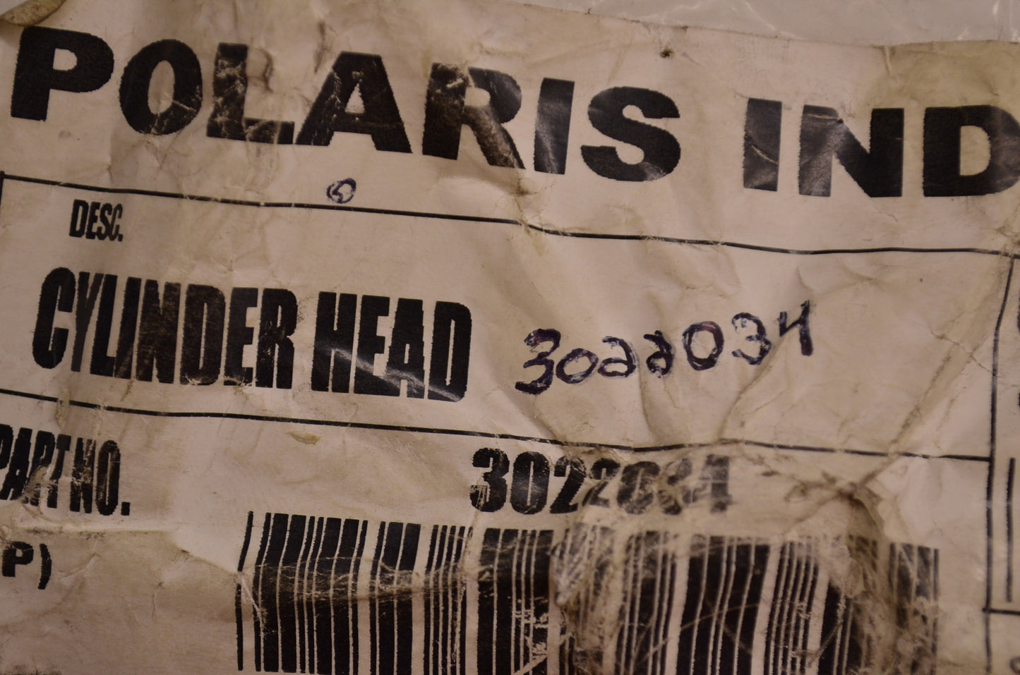 OEM Polaris 3022034 Cylinder Head NOS
