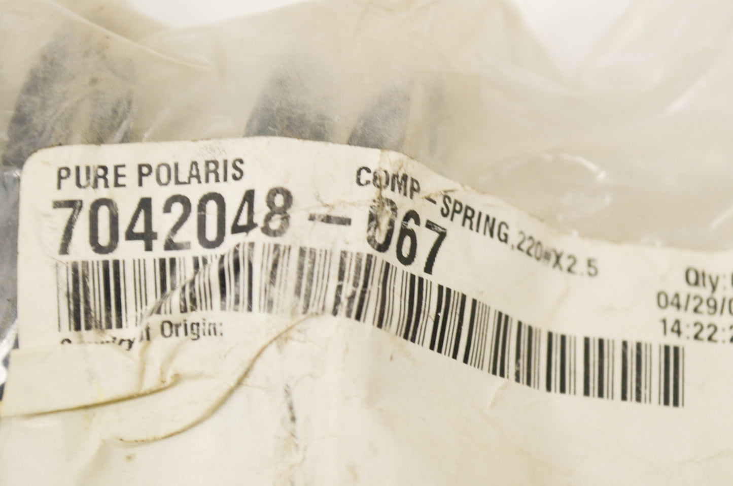 OEM Polaris 7042048-067 4"x160 lb Spring NOS