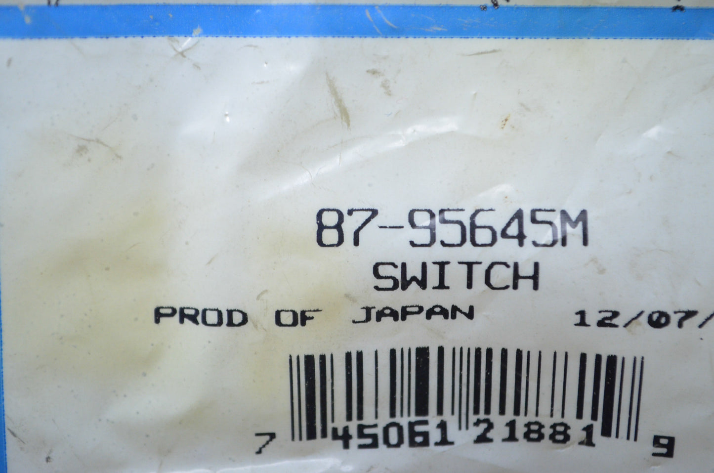 OEM Mercury 87-95645M Key Switch NOS