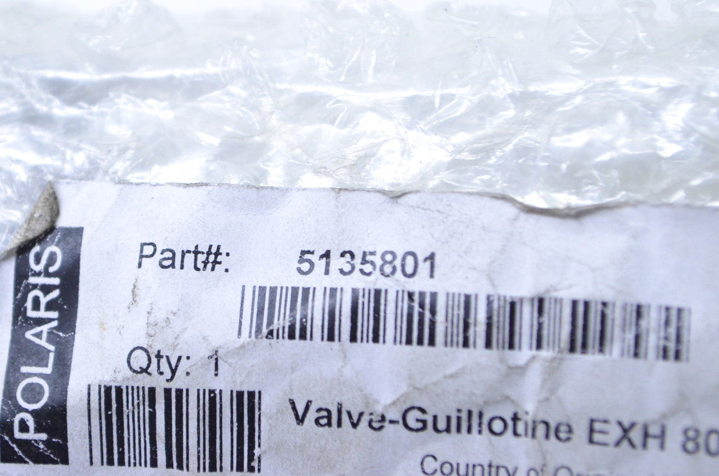 OEM Polaris 5135801 Exhaust Guillotine Valve NOS