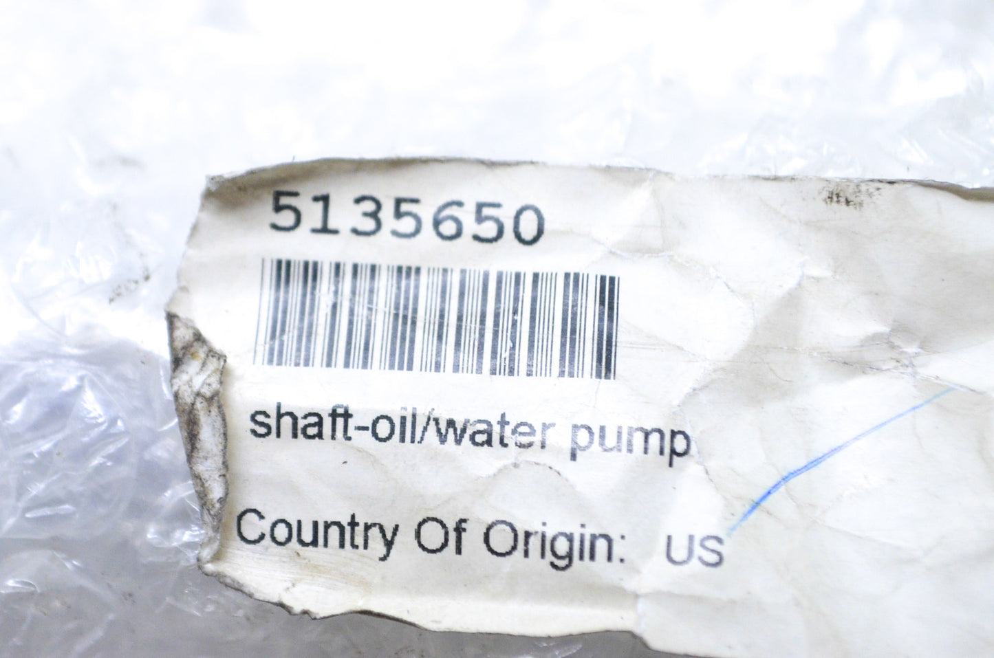 New OEM Polaris Oil/Water Pump Shaft NOS