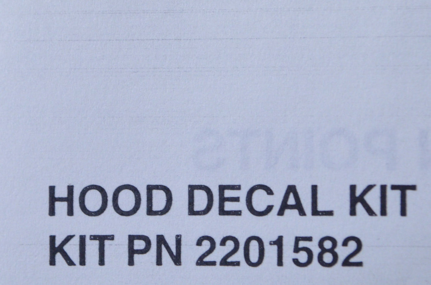 Hood Decal Kit NOS