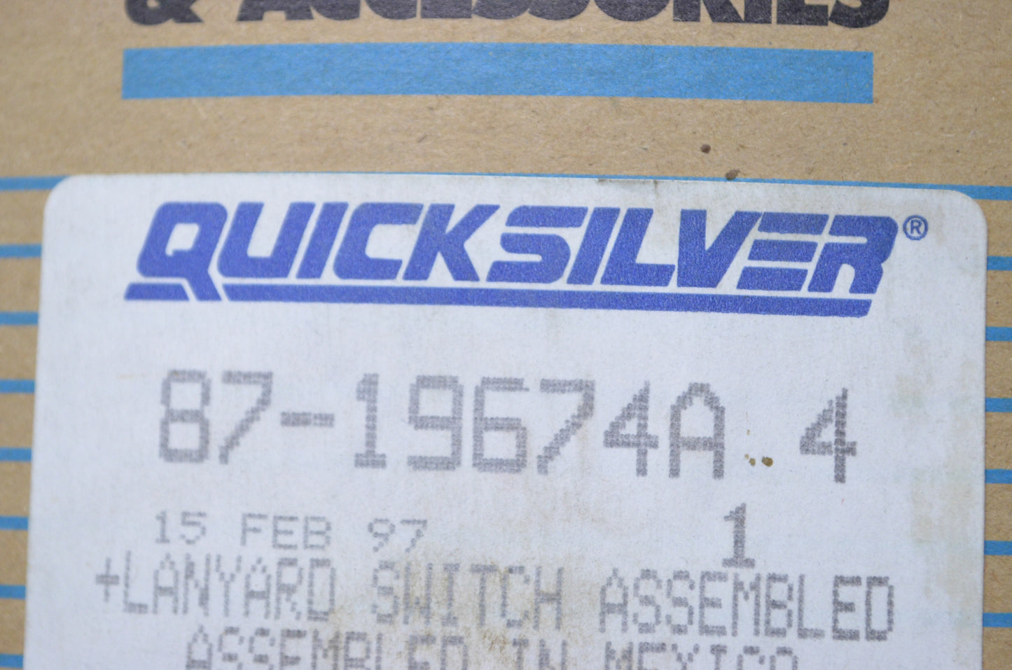 OEM Mercury 87-19674A 4 Lanyard Switch Assembly NOS