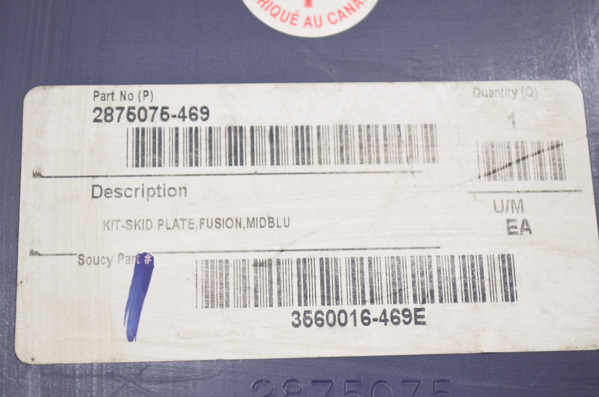 OEM Polaris 2875075-469 Fusion Skid Plate Blue NOS