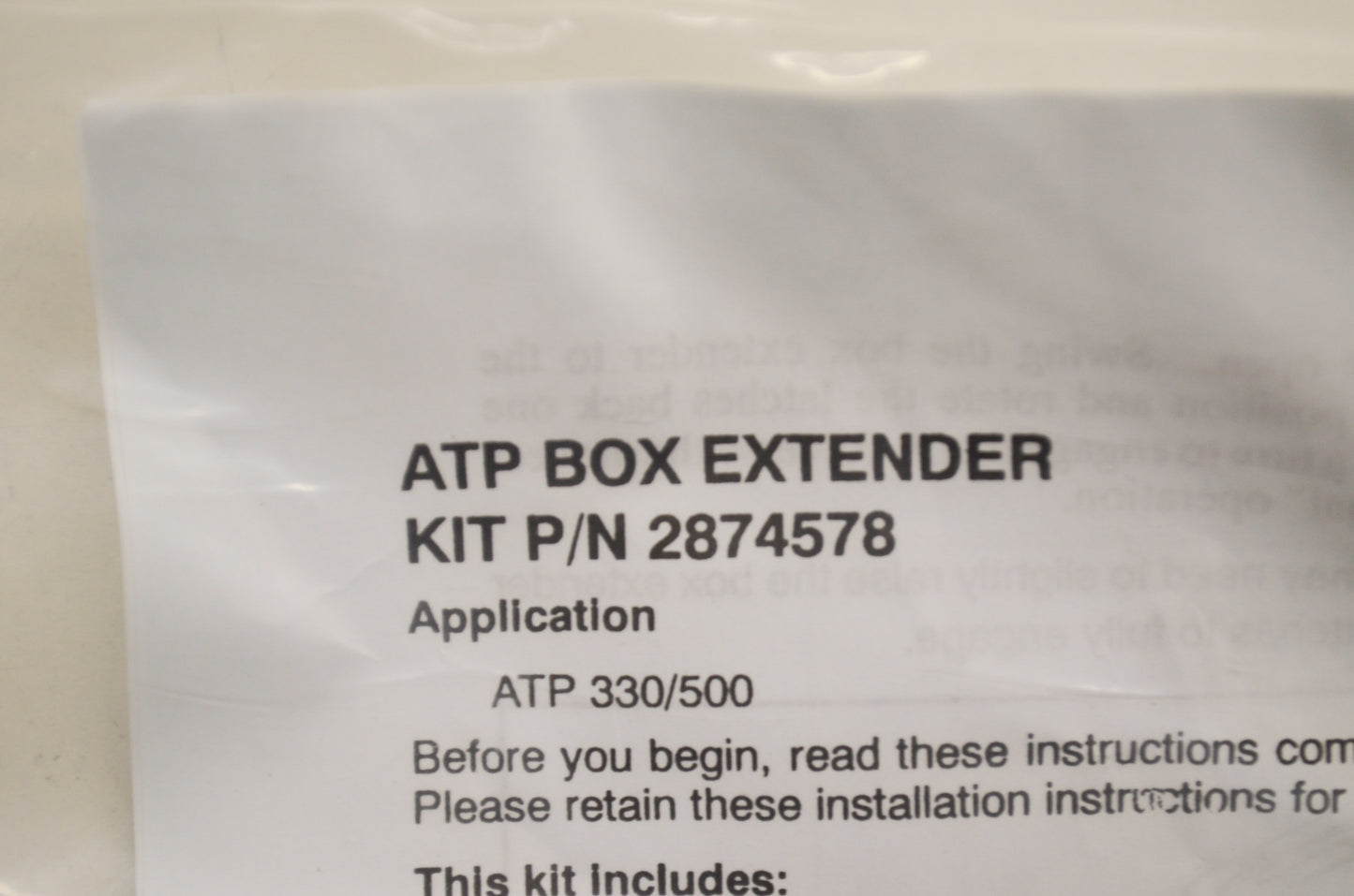 Box Extender Kit NOS