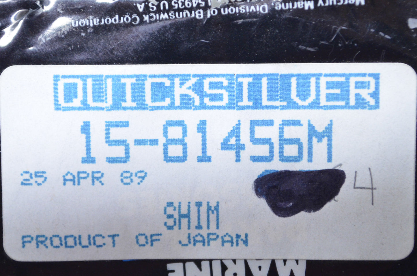 OEM Mercury 15-51456M Shim NOS