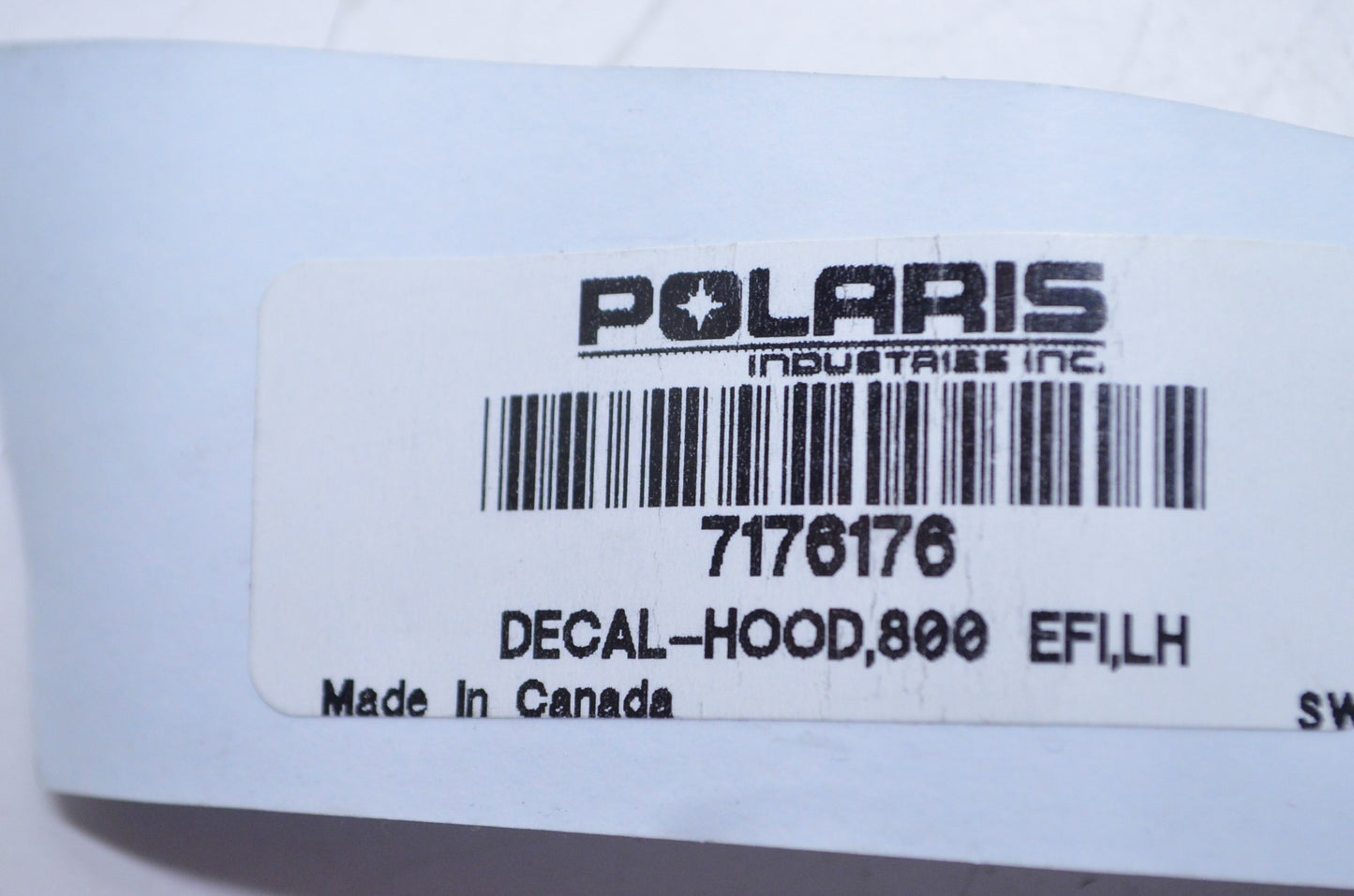 OEM Polaris 7176176 Left 800 EFI Hood Decal NOS