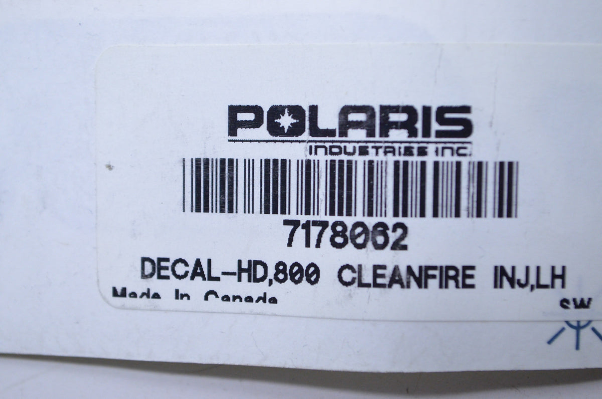 OEM Polaris 7178067 Top Right Hand Side Panel Decal NOS
