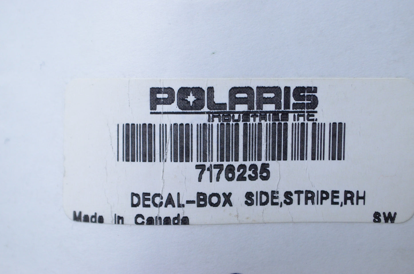 OEM Polaris 7176235 Right Hand Stripe Box Side Decal NOS