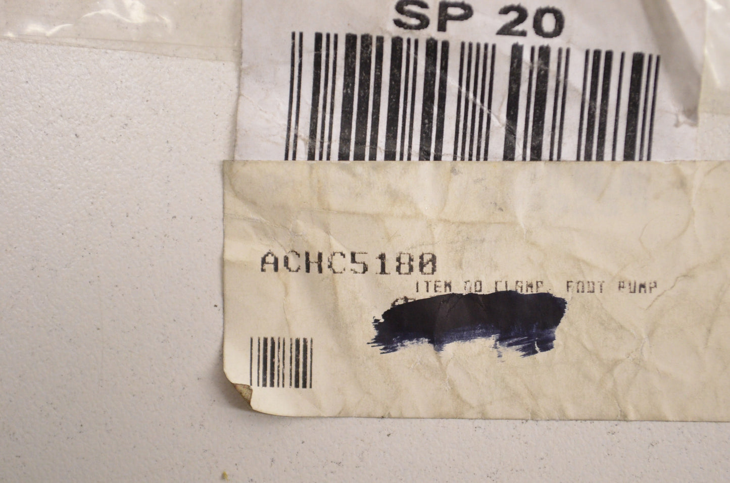 Achilles ACHC5180 Foot Pump Clamp NOS