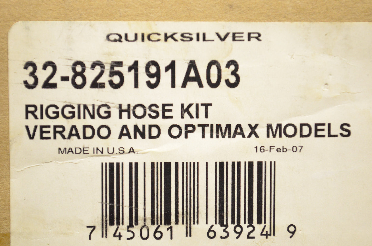 New OEM Mercury Rigging Hose Kit NOS