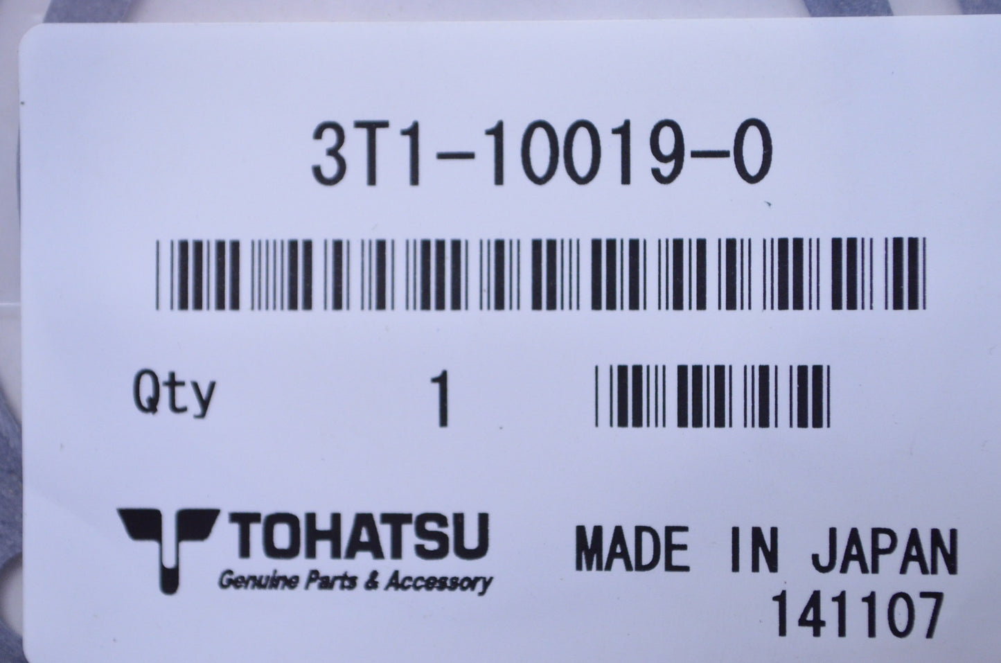 Tohatsu 3T1-10019-0 Valve Seat Gasket NOS