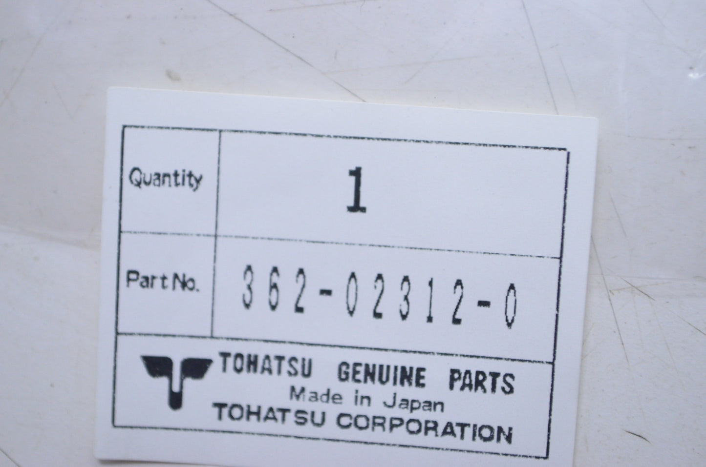 OEM Tohatsu 362-02312-0 Exhaust Pipe Gasket NOS