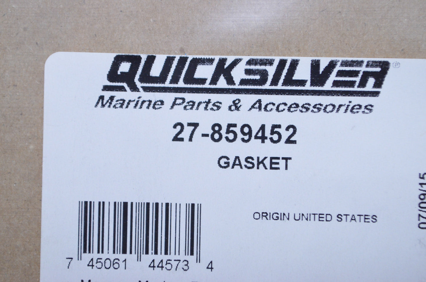 OEM Mercury 27-859452 Jet Housing to Top Cover Gasket NOS