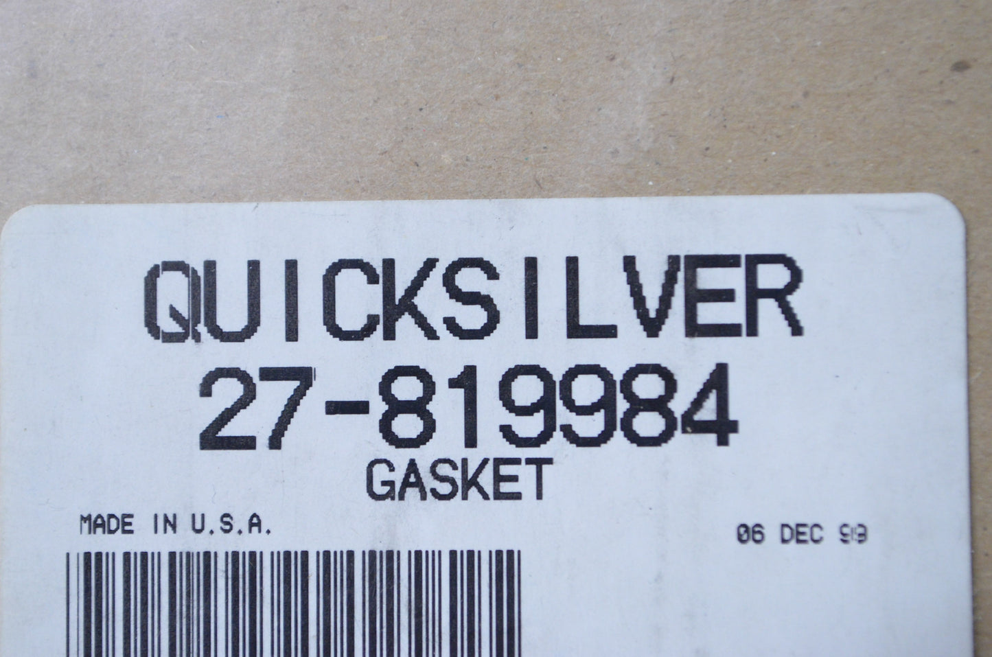 OEM Mercury 27-819984 Exhaust Cover Gasket NOS
