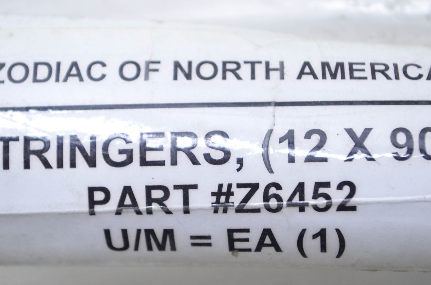 Zodiac Z6452 Aluminum Stringer NOS