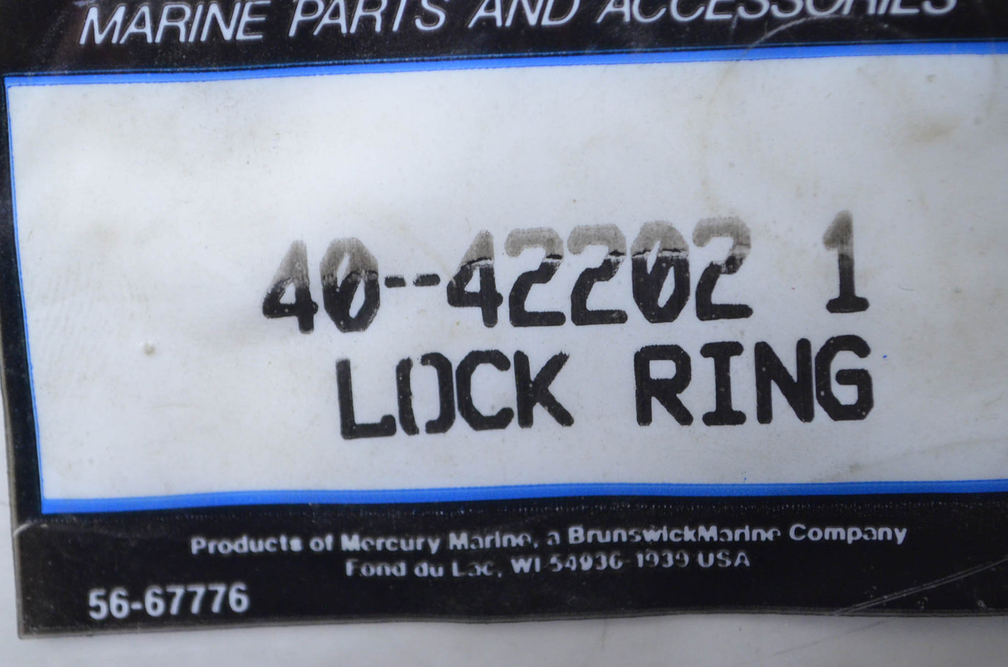 OEM Mercury 40-42202 1 Lock Ring NOS