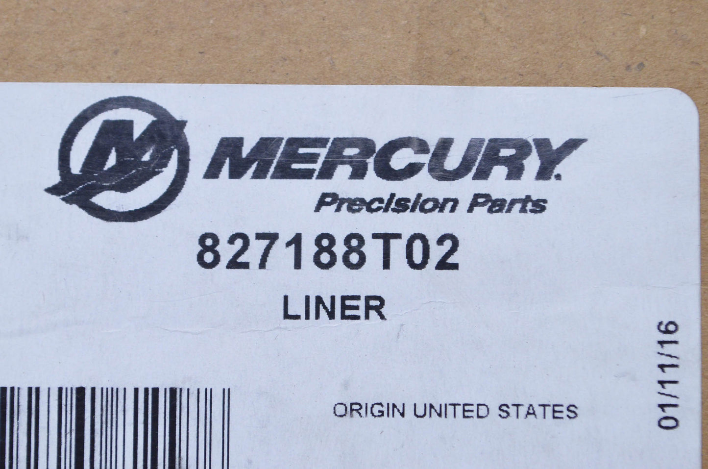 OEM Mercury 827188T02 Impeller Liner NOS