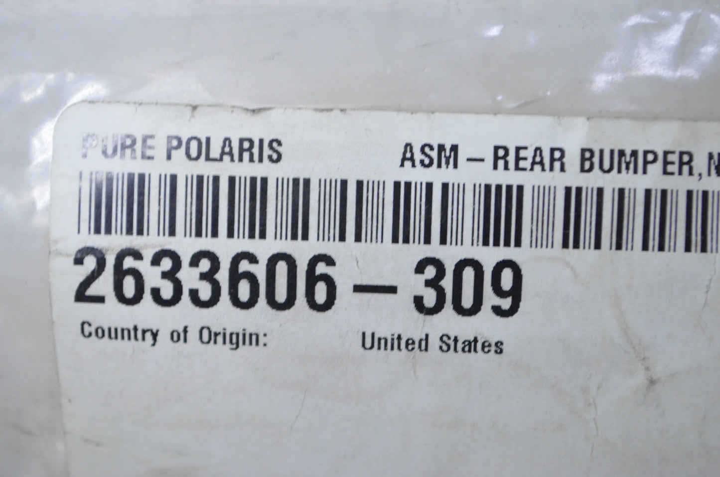 OEM Polaris 2633606-309 Rear Bumper Assembly NOS