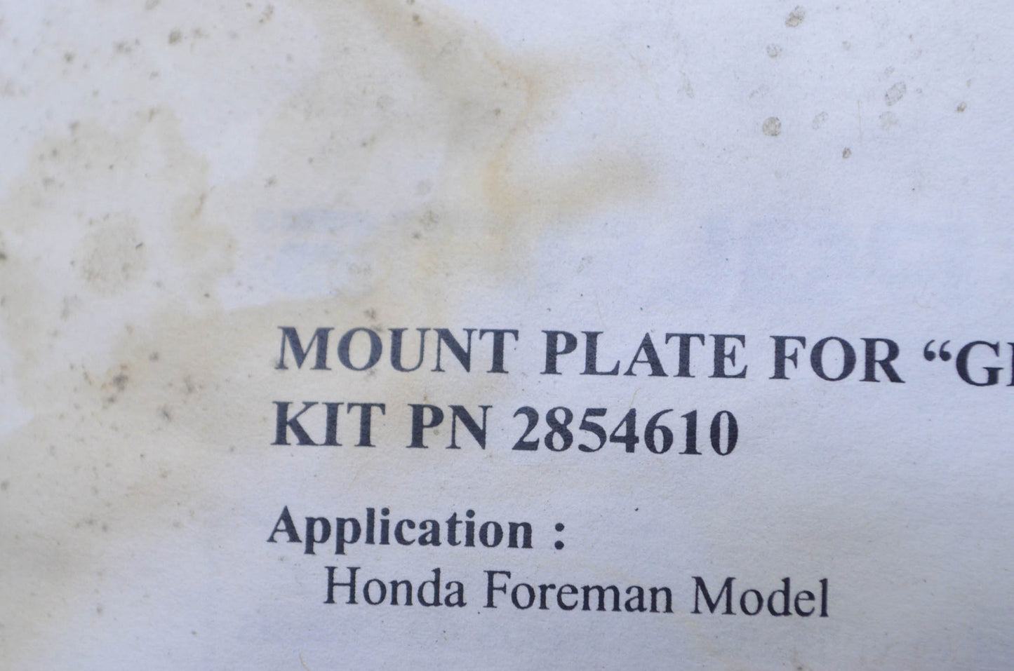Glacier Plow Frame Mount Kit (Incomplete) NOS