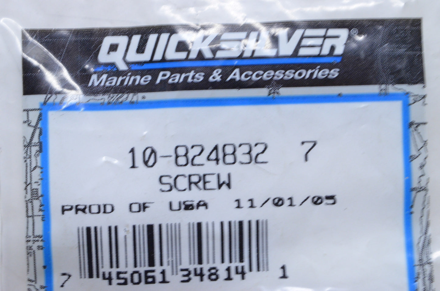 OEM Mercury 10-824832 Screw NOS