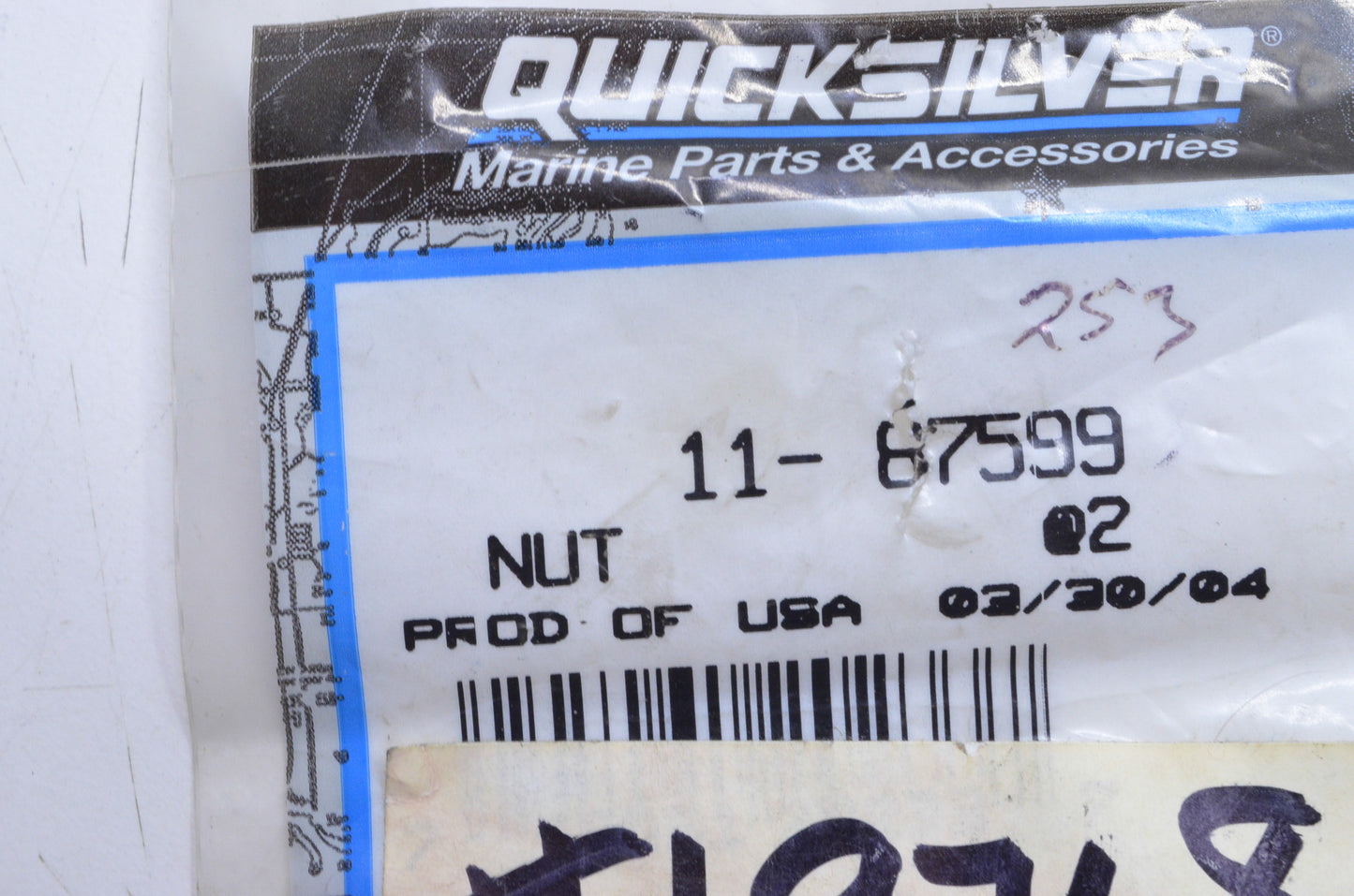 OEM Mercury 11-87599 Nut NOS