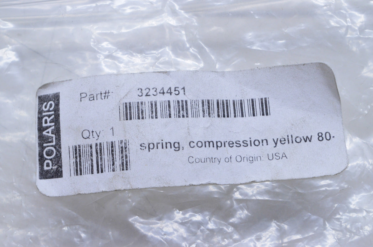 OEM Polaris 3234451 Yellow Compression Spring 80-130 NOS