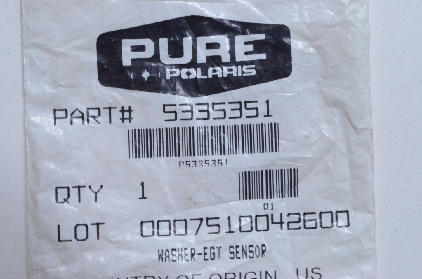OEM Polaris 5335351 EGT Sensor Washer NOS