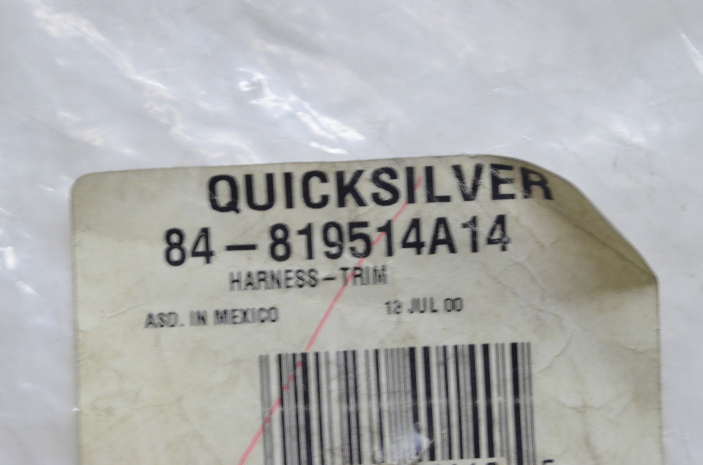 OEM Mercury 84-819514A14 Harness Assembly NOS