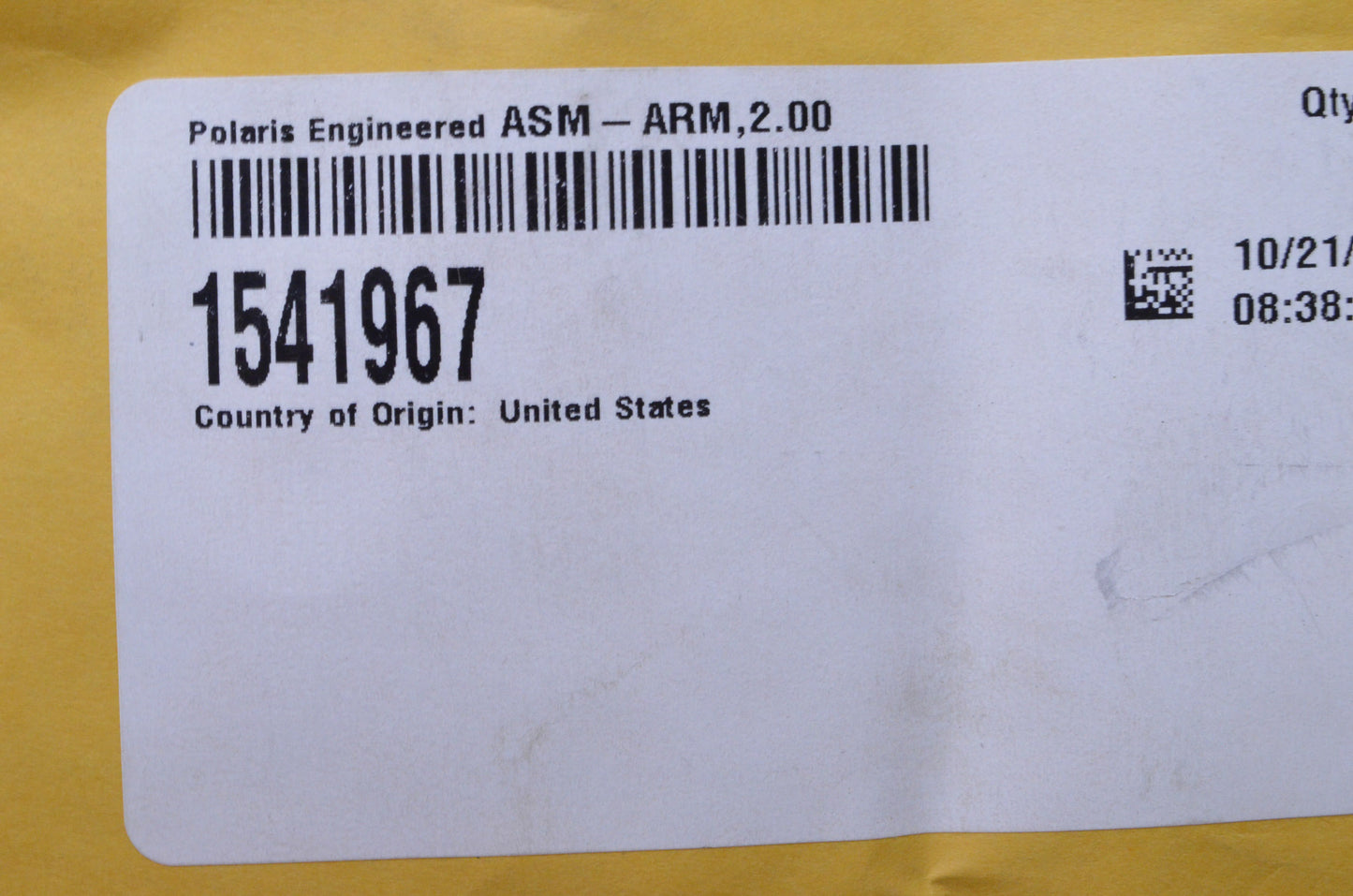 New OEM Polaris 1541967 Arm Assembly 2.00 NOS