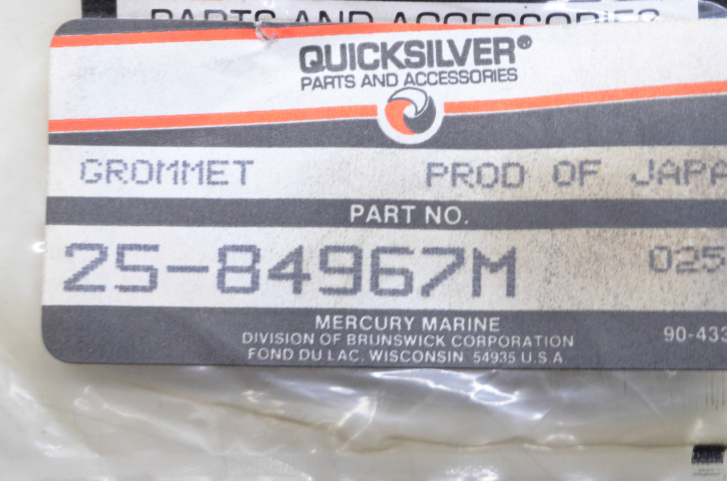 OEM Mercury 25-84967M Grommet Qty 2 NOS