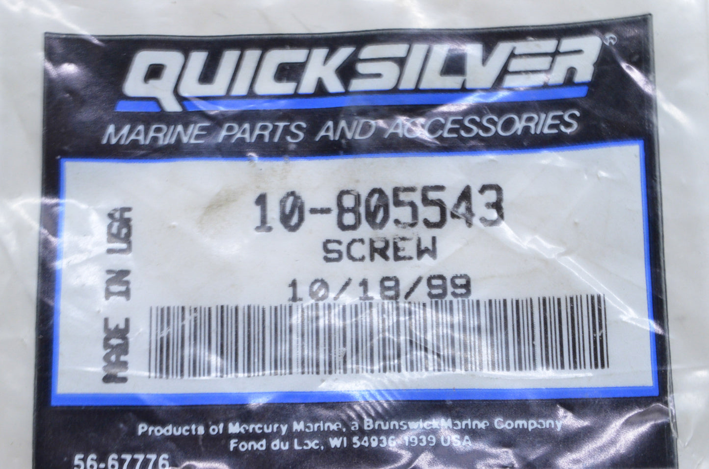 OEM Mercury 10-805543 Screw NOS