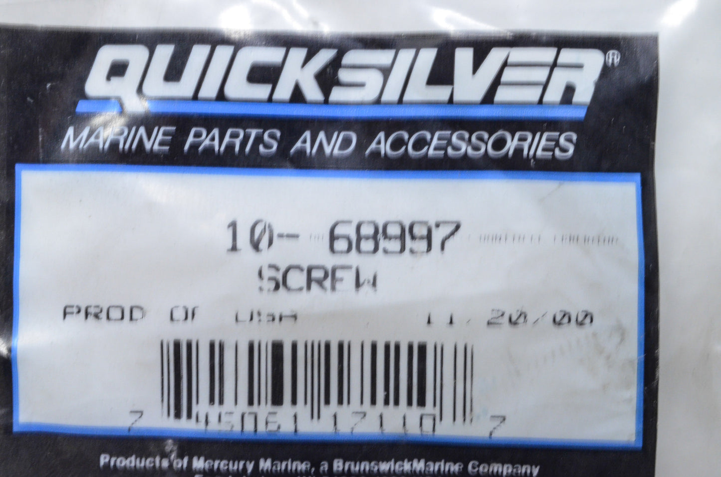OEM Mercury 10-68997 Screw NOS