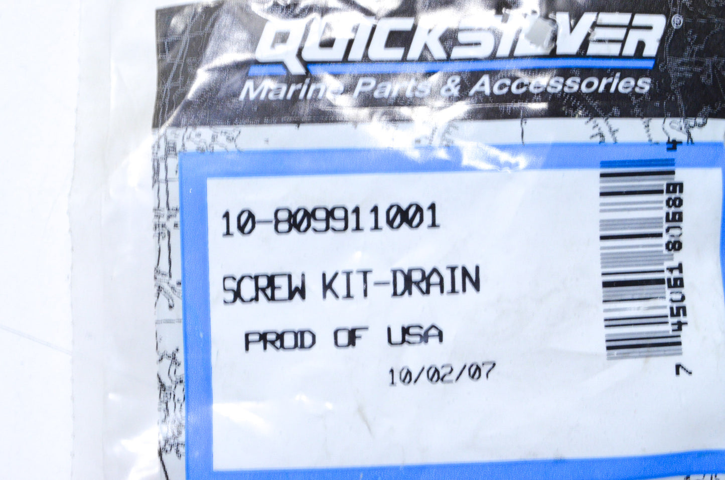 New OEM Mercury Drain Screw Kit NOS