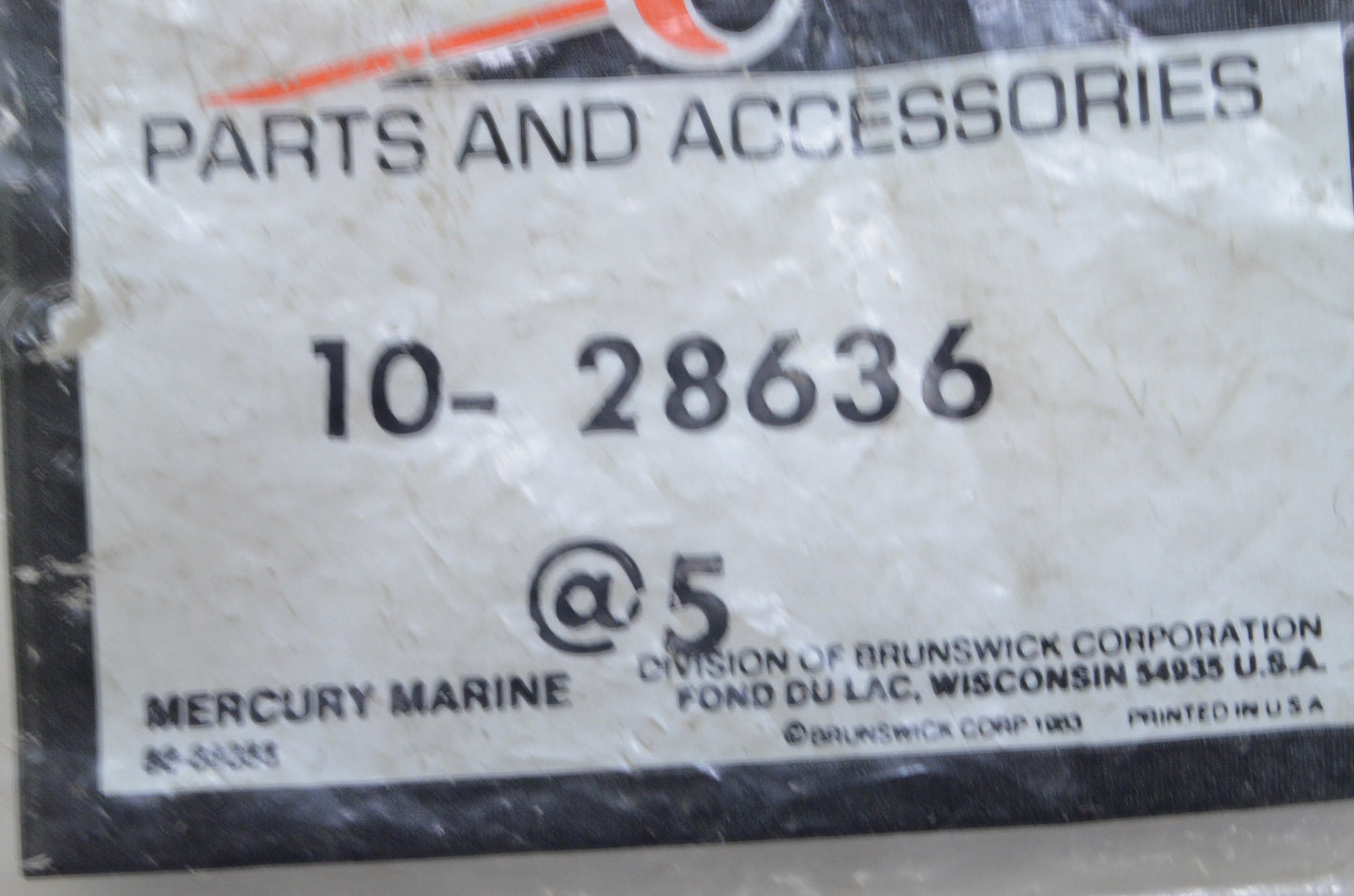 OEM Mercury 10-28636 Screw Qty 2 NOS