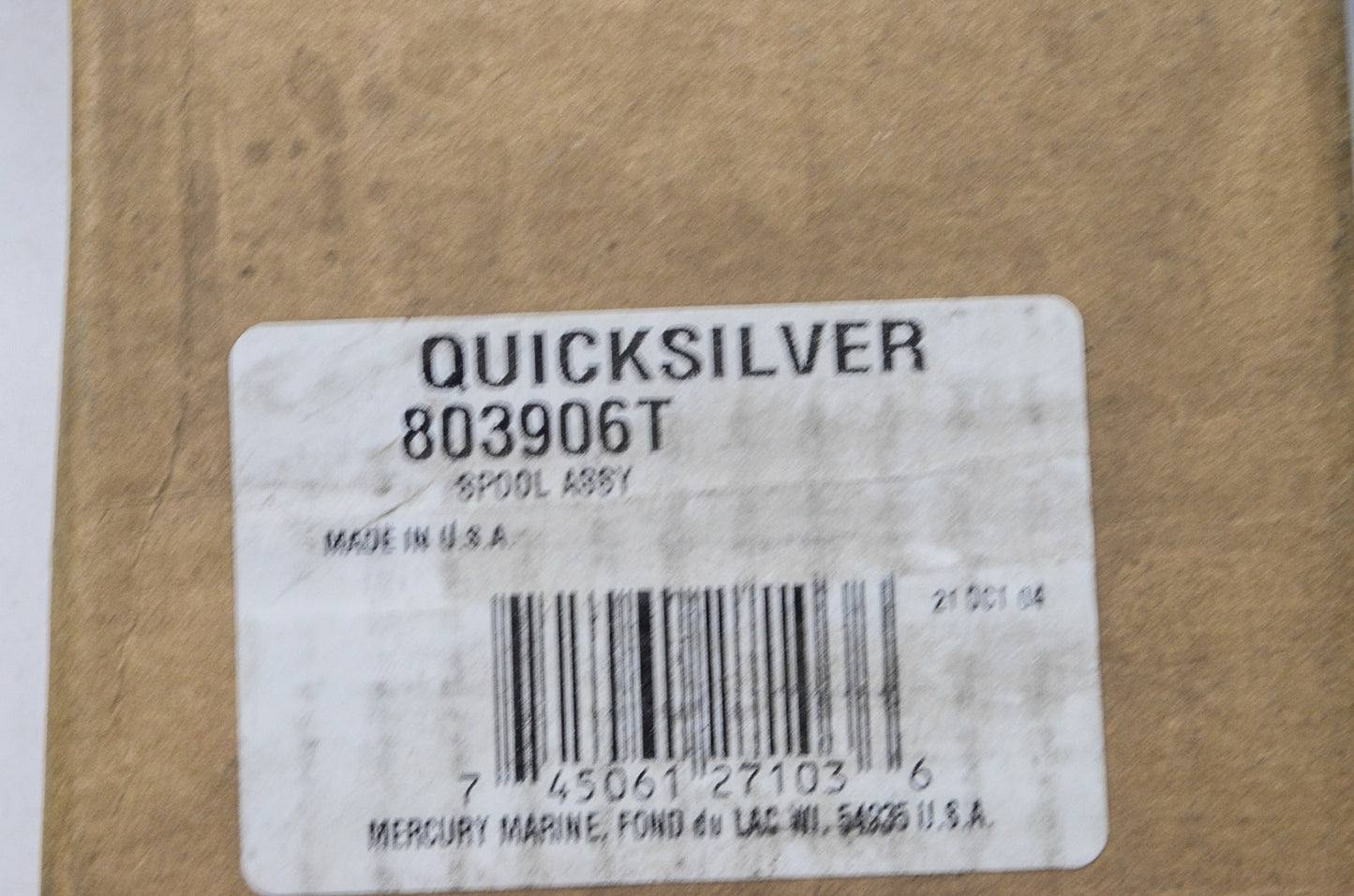 OEM Mercury 803906T Spool Assembly NOS