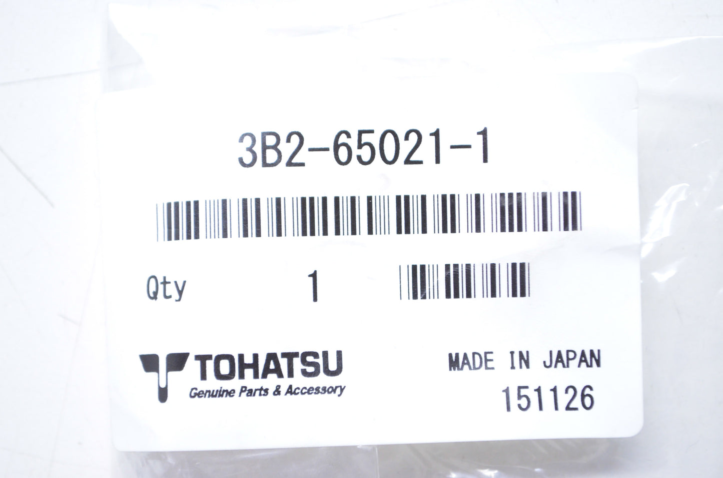 OEM Tohatsu 3B2-65021-1 Water Pump Impeller NOS