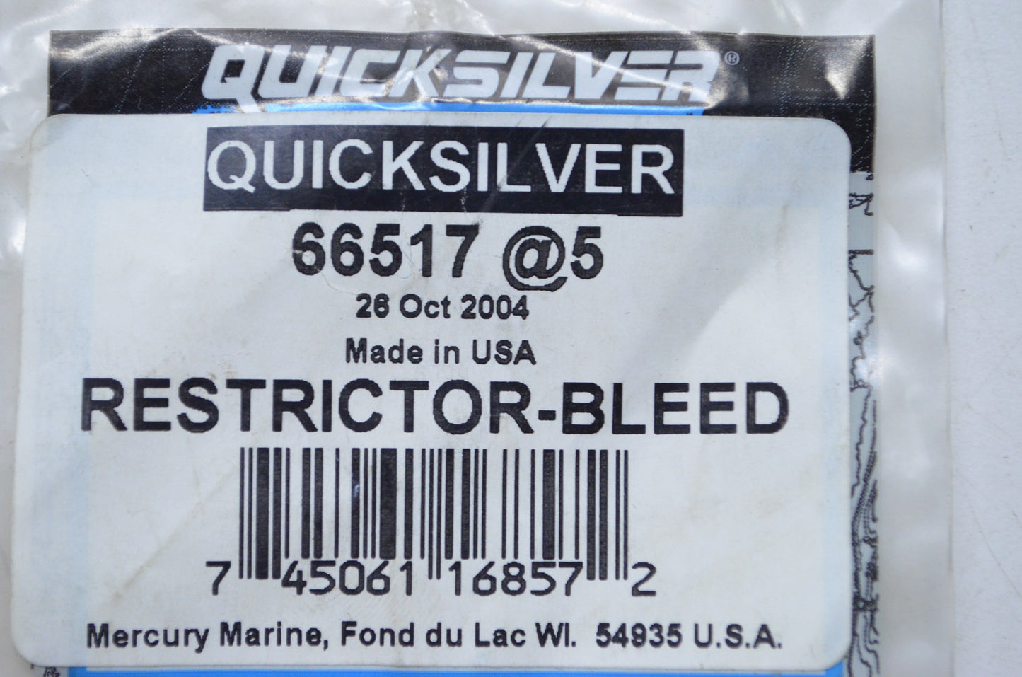 Restrictor Qty 2 NOS
