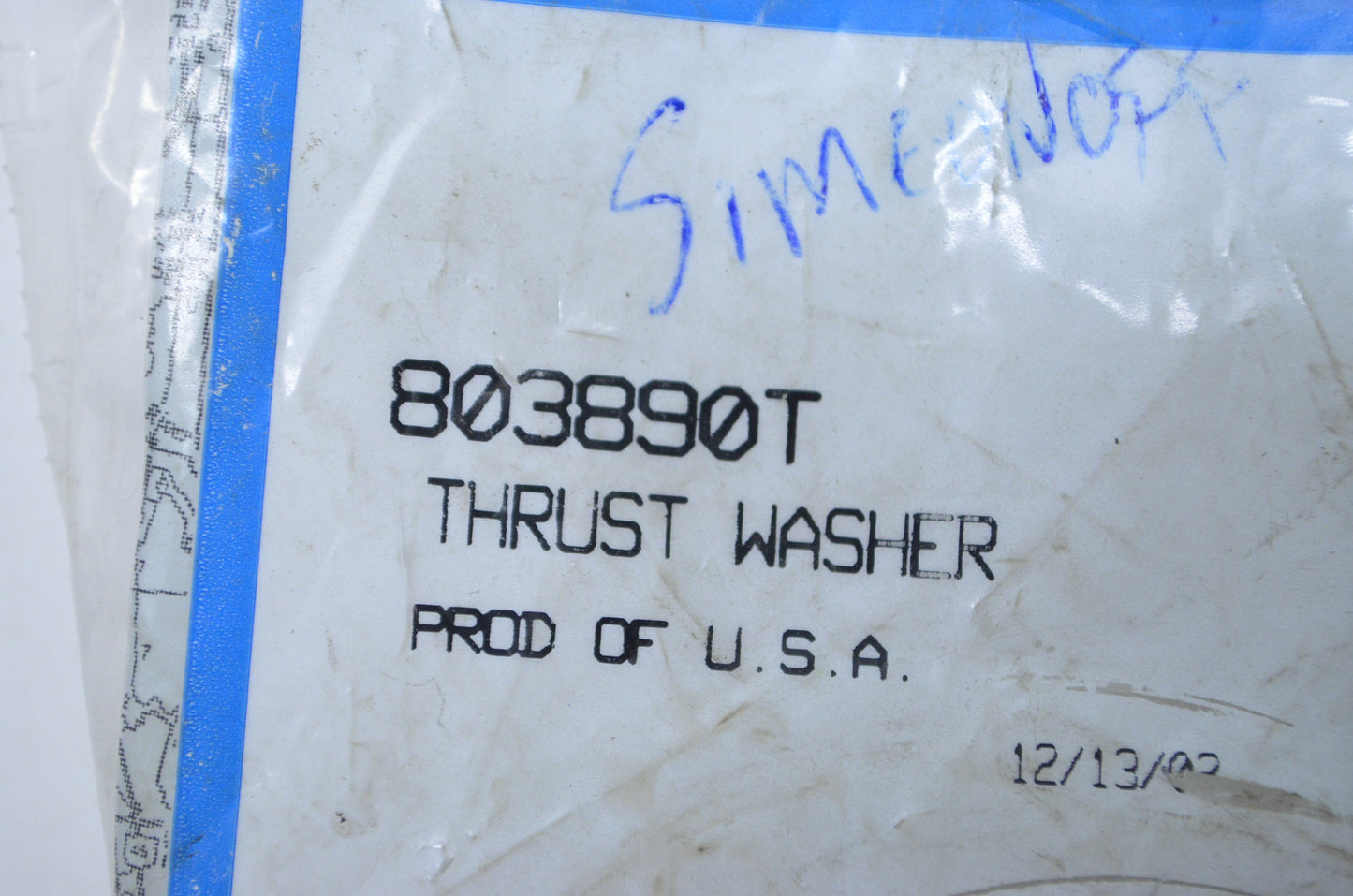 OEM Mercury 803890T Thrust Washer NOS