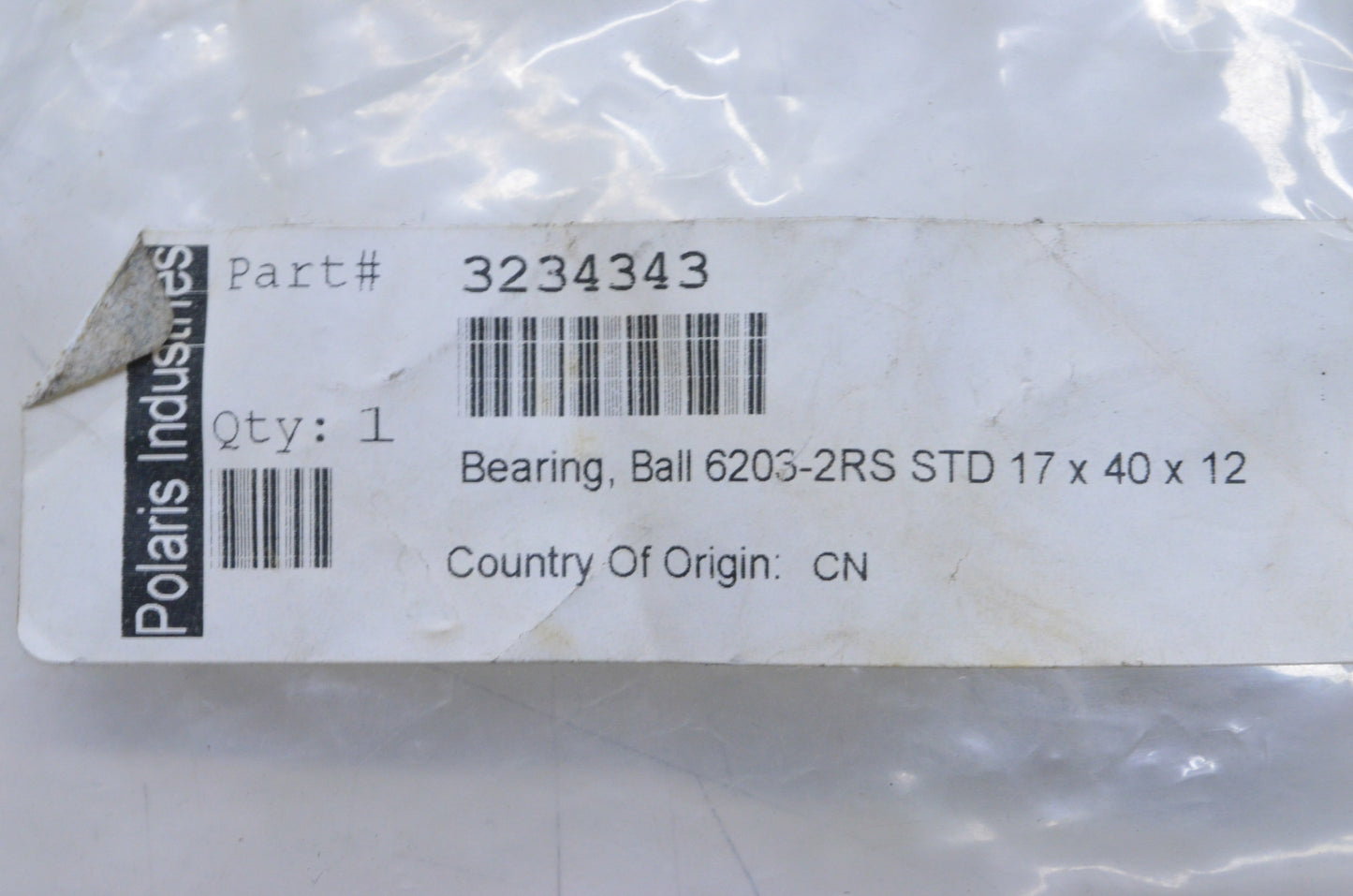 New OEM Polaris Ball Bearing 17x40x12 NOS